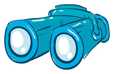 Image showing Sad binoculars illustration vector on white background 