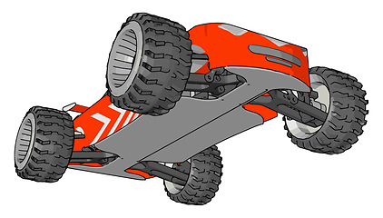 Image showing Orange colored car vector or color illustration