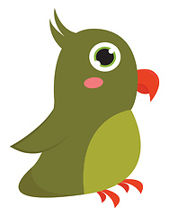 Image showing Little parrot, vector or color illustration.