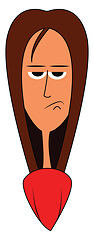 Image showing Angry girl vector or color illustration