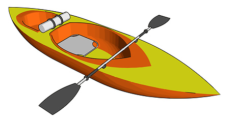 Image showing The sea kayak object vector or color illustration