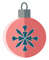 Image showing A beautiful hanging Christmas decoration known as ornament vecto