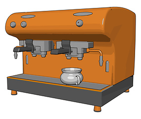 Image showing Small coffee vending machine vector or color illustration