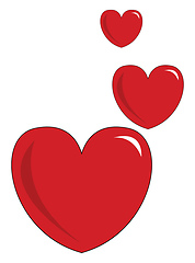 Image showing Red heart vector or color illustration