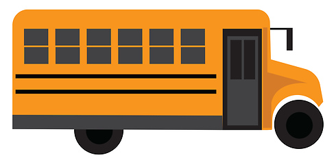 Image showing Yellow school bus vector illustration on white background