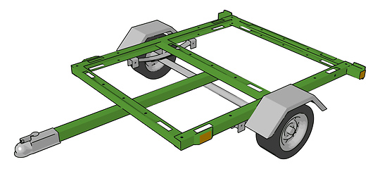 Image showing A trailer unpowered vehicle vector or color illustration