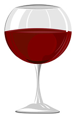 Image showing Red wine in glass vector illustration 