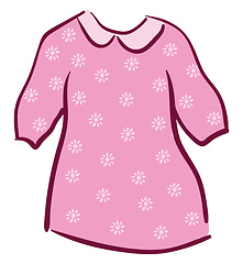 Image showing Floral blouse vector or color illustration