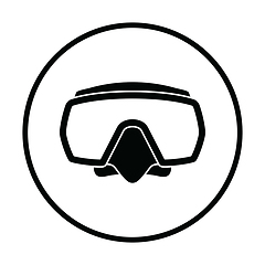 Image showing Icon of scuba mask 