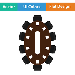 Image showing Negotiating table icon