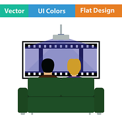 Image showing Cinema sofa icon