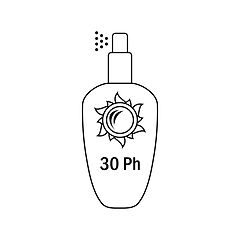 Image showing Icon of sun protection spray 