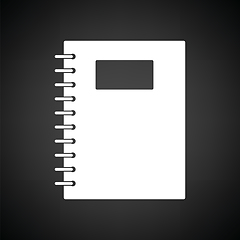 Image showing Exercise book with pen icon