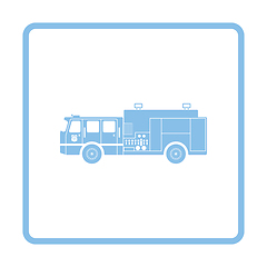 Image showing Fire service truck icon