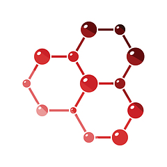 Image showing Icon of chemistry hexa connection of atoms
