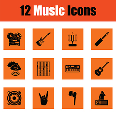 Image showing Music icon set