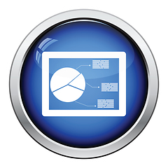 Image showing Tablet with analytics diagram icon