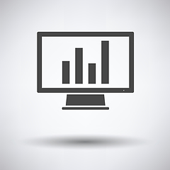 Image showing Monitor with analytics diagram icon