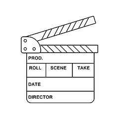 Image showing Movie clap board icon