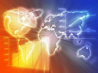 Image showing Spreadsheet business charts