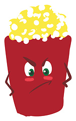 Image showing Pissed of pop corn, vector or color illustration.