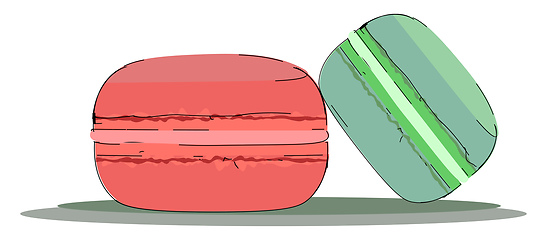 Image showing colorful macaroons vector or color illustration