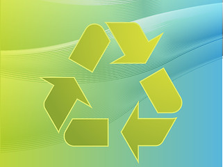 Image showing Recycling eco symbol