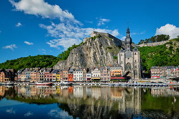 Image showing View of picturesque Dinant town. Belgium