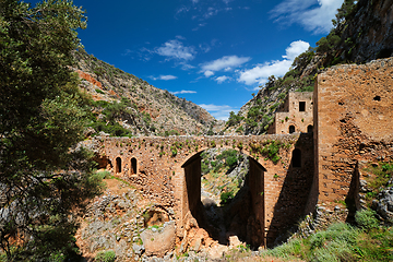 Image showing Riuns of Katholiko monastery, Chania region on Crete island, Greece