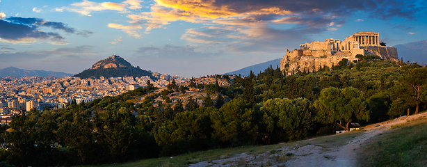 Image showing Iconic Parthenon Temple at the Acropolis of Athens, Greece