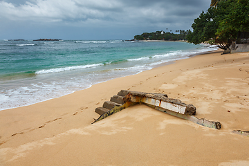 Image showing Ruins of a house destroyed by tsunami, Unuwatuna, Sri Lanka