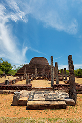 Image showing Ancient Buddhist dagoba stupa Pabula Vihara. Sri Lanka