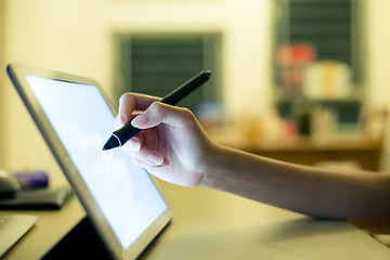Image showing Woman design on digital tablet 