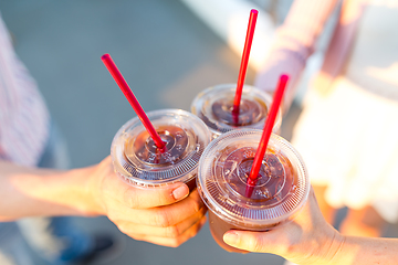 Image showing Iced coffee with friends