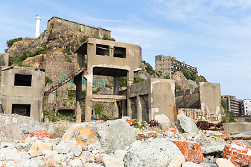 Image showing Abandoned Gunkanjima in Nagasaki city of Japan