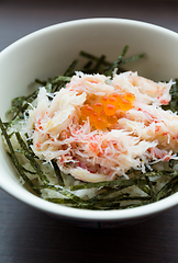 Image showing Crab meat rice bowl