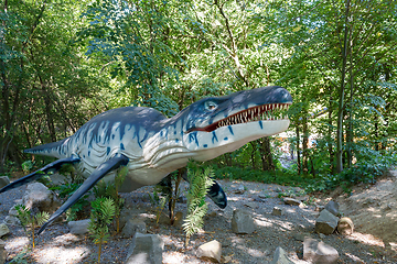 Image showing prehistoric dinosaurs Tylosaurus in wildlife