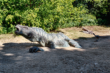 Image showing prehistoric dinosaur in nature environment