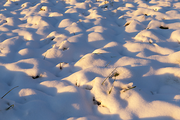 Image showing Snow drifts, in winter