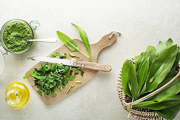 Image showing wild garlic pesto