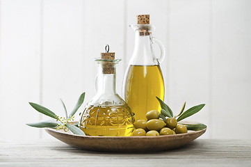 Image showing Olive oil bottle