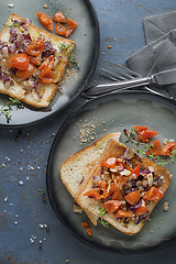 Image showing Vegetable toast sandwiches