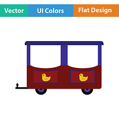 Image showing Wagon of children train icon