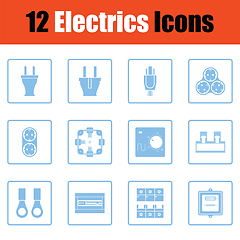 Image showing Electrics icon set