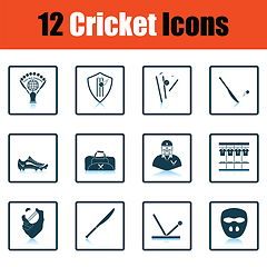 Image showing Cricket icon set