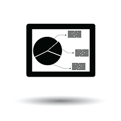 Image showing Tablet with analytics diagram icon