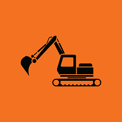 Image showing Icon of construction excavator