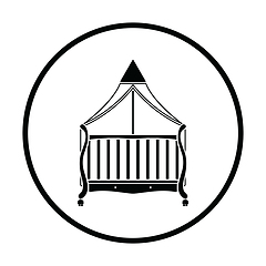 Image showing Crib with canopy icon