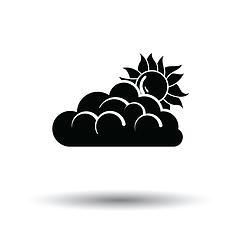 Image showing Sun behind clouds icon