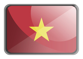 Image showing Vector illustration of Vietnam flag on white background.